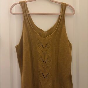 NWOT Mustard Knit Tank Top, never worn, no pulls